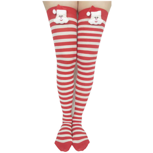 Calcetines Navideños a Rayas con Accesorios Adorables - Image 5