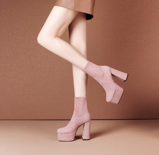 Botines de Plataforma con Punta Cuadrada para Mujer - Image 13