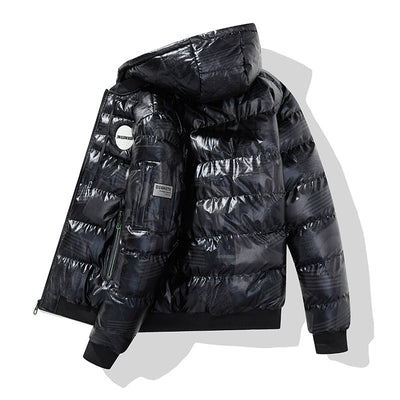 Abrigo Acolchado Grueso para Hombre Talla Grande - Chaqueta de Algodón con Capucha - Image 4