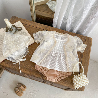 Conjunto de Dos Piezas para Bebé Niña con Blusa de Mangas Volantes y Bloomer - Image 12