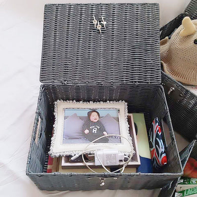 Cesta Organizadora de Ratán Tejido para Escritorio - Image 11