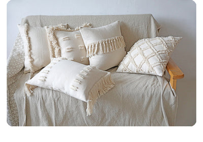 Funda de Almohada Artesanal Algodón y Lino Estilo Minimalista - Image 2
