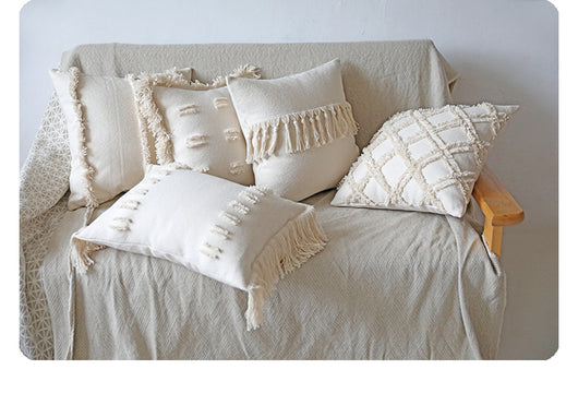 Funda de Almohada Artesanal Algodón y Lino Estilo Minimalista - Image 2