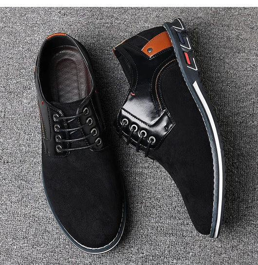 Zapatos Casuales de Cuero para Hombre con Punta Redonda y Cordones - Image 15