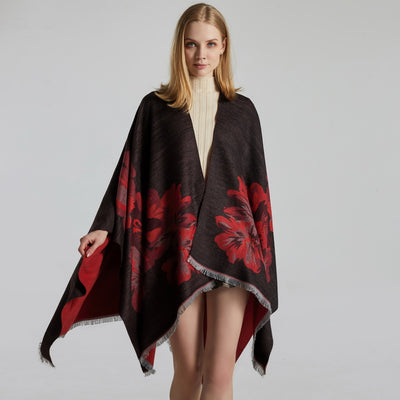 Chal Dividido Jacquard Grueso y Cálido - Estilo Europeo y Americano - Image 36