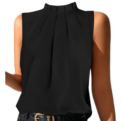Chaleco Negro Casual Ajustado sin Mangas para Verano - Image 6