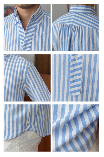 Camisa de Manga Larga Transpirable con Rayas Seersucker - Image 5