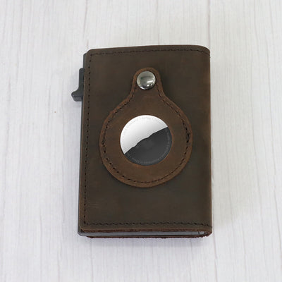 Cartera de Tarjetas de Cuero Automática Anti Pérdida - Image 3