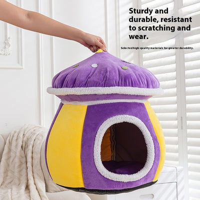 Nido Térmico Desmontable para Gatos y Conejos - Felpa Gruesa Invierno - Image 3