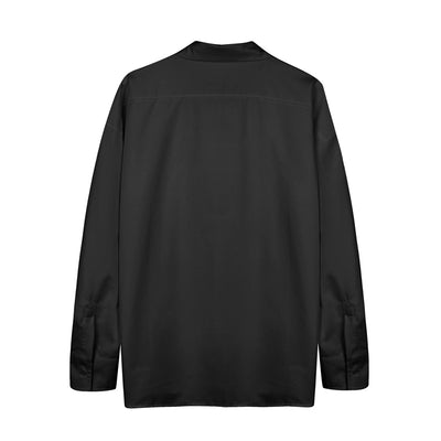 Camisa Suelta de Manga Larga con Cadena Colgante - Estilo Street Casual para Hombre - Image 15