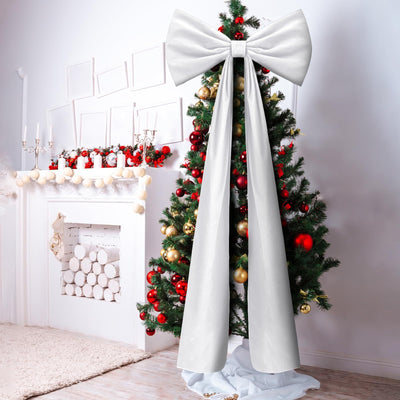 Moño Navideño de Terciopelo Oversized para el Hogar - Image 26