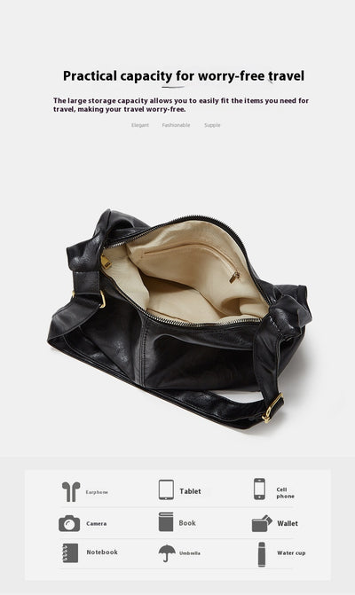 Bolso Tote Retro de Gran Capacidad en Colores Sólidos para Mujer - Image 18