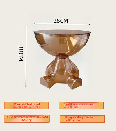 Mesa de Centro Transparente Estilo Osito de Peluche para Sala y Dormitorio - Image 19