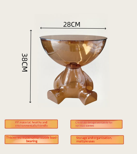 Mesa de Centro Transparente Estilo Osito de Peluche para Sala y Dormitorio - Image 19