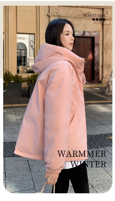 Chaqueta Acolchada Impermeable con Capucha y Doble Cierre para Mujer - Image 17
