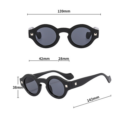 Gafas Retro Montura Pequeña Redonda Carey Marrón - Image 14