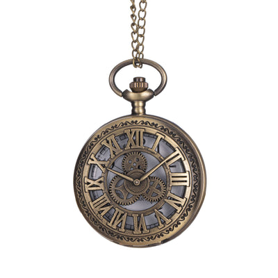 Reloj de Bolsillo Mecánico Clásico Bronce con Diseño Calado - Image 5