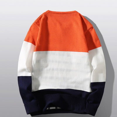 Suéter V-Neck con Bloques de Color - Estilo Europeo Moderno - Image 3