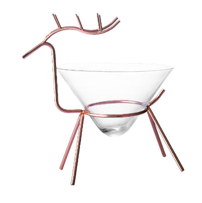 Vajilla de Cristal Transparente Navideño con Diseño de Reno para Cocina Molecular - Image 5