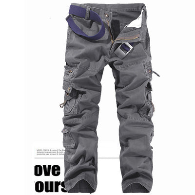 Pantalón Overol de Algodón Lavado con Múltiples Bolsillos - Image 4