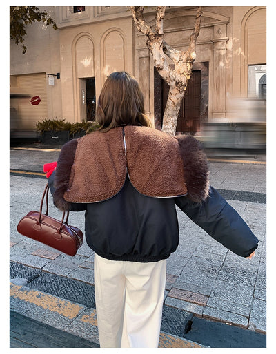 Abrigo Acolchado para Mujer con Cuello de Pelaje y Botones de Cuerno - Image 21