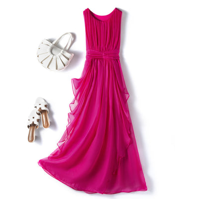 Conjunto Elegante Chaleco y Falda Larga en Seda - Image 6