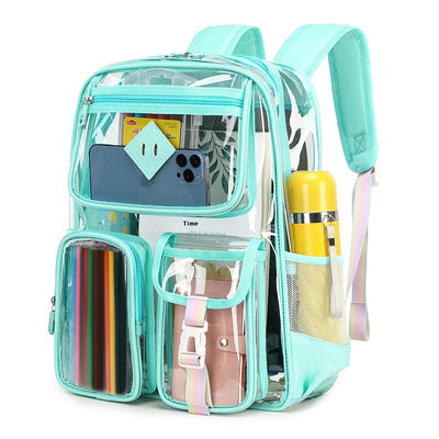 Mochila Escolar Transparente Impermeable para Primaria y Secundaria - Image 10