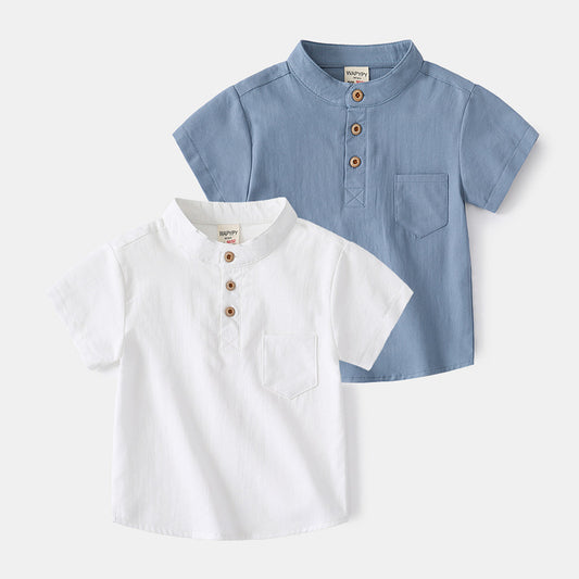 Playera Cuello V Manga Corta para Niño