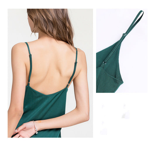 Pijama Camisón de Seda Suelta con Abertura Lateral - Image 11