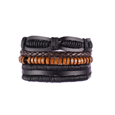Pulsera de Cuero Auténtico Tejida con Cuentas - Estilo Étnico Retro - Image 27