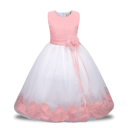 Vestido de Princesa Infantil con Malla Floral - Image 7