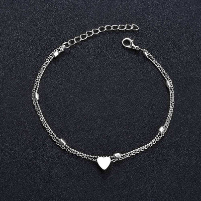 Tobillera de Playa Doble Capa con Diseño de Amor - Image 6