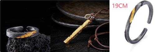 Pulsera Plata Pura para Hombre Personalizada Estilo Retro con Baño de Oro 24K - Image 10