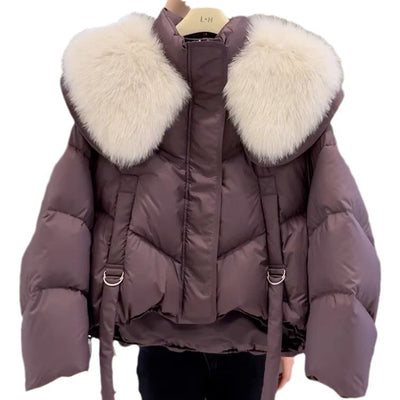 Abrigo de Invierno Acolchado en Algodón Negro para Mujer - Image 5