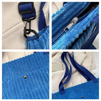Bolso Bandolera de Pana con Gran Capacidad para Viajeros - Image 22