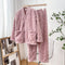 Pijama de Franela para Mujer - Conjunto Camisa y Pantalón