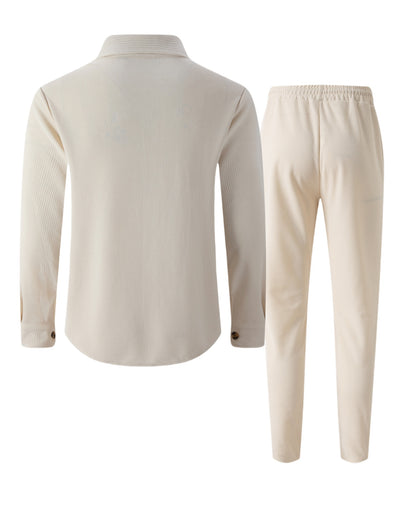 Conjunto de Dos Piezas: Cardigan y Pantalón Acanalado de Manga Larga - Image 20