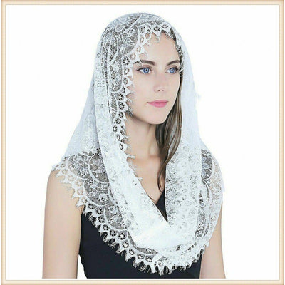 Velo Nupcial Vintage de Encaje para Novia - Tocado Elegante - Image 10