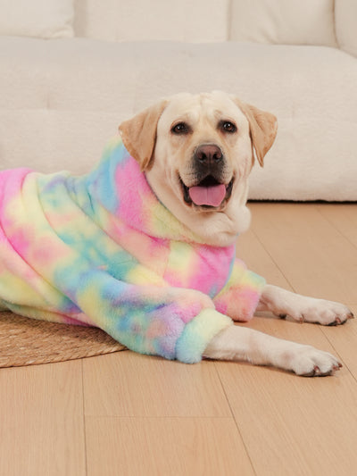 Suéter para Perro Tie-Dye Arcoíris con Patrón de Conejo - Image 14