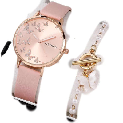 Reloj de Pulsera Dama Elegancia Temperamento con Banda Ajustable y Diamantes Mariposa - Image 22