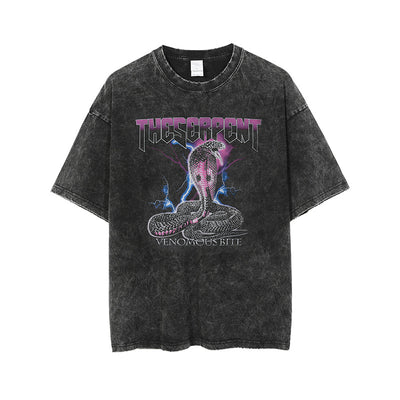 Camiseta Hombre Cobra Estampado Clásico Manga Corta - Image 3