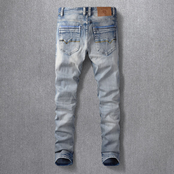 Men's Ripped Jeans European and American Style
