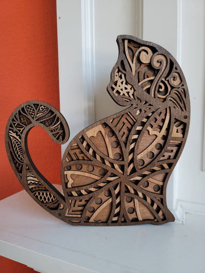 Escultura de Gato Tallada a Mano en Madera - Image 7
