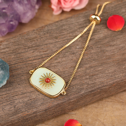 Colgante de Piedra con Girasol Pavé para Mujer - Image 19