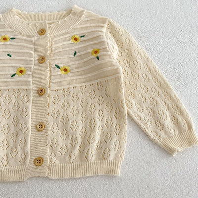 Cardigan Hueco con Flores Bordadas y Protección Solar - Image 15
