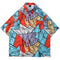 Camisa Oversize Suelta de Manga Corta Estilo Urbano