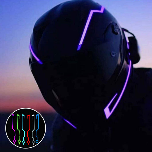 Kit de Tiras de Luz LED para Casco de Moto con Señal Intermitente