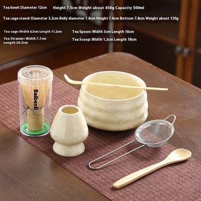 Juego de Té Matcha Kung Fu Estilo Japonés con Acabado Cristalino - Image 16