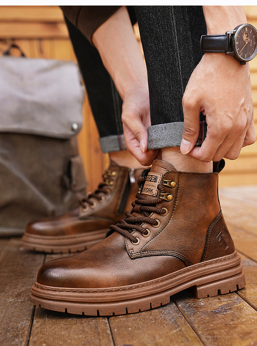 Botas de Trabajo Vintage Americano Alto Otoño Invierno - Image 10