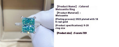 Anillo de Moissanita Para Green Ledean 5 Quilates - Brillo Eterno - Image 8